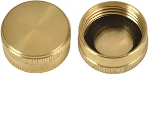2 Pack 3/4" Brass Garden Hose End Caps with Washers - Perfect for Your Garden Needs