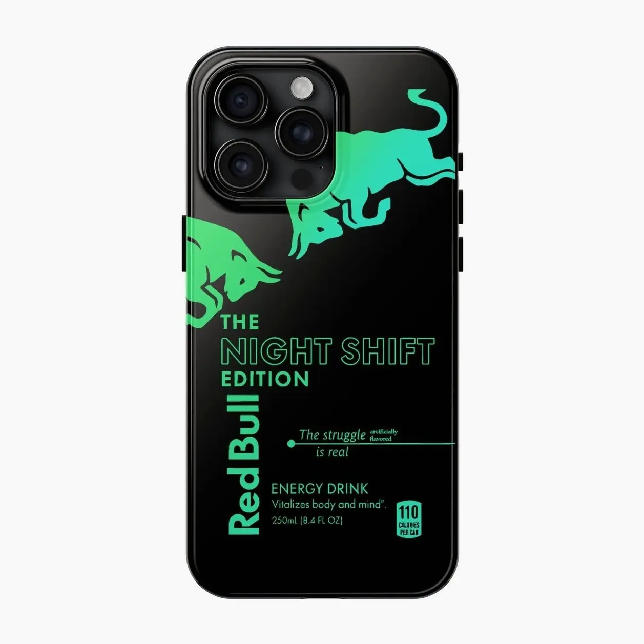 Charging Red Bull Energy Phone Case | Night Shift Edition Cover for iPhone 17 - 11 Pro Max Plus Mini X XR XS 7 8 Plus or SAMSUNG GALAXY S25 - S21 Ultra Plus 0