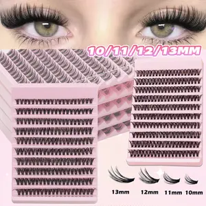 10-13mm single cluster 40D natural eyelashes available in multiple boxes, suitable for parties, clubs, daily work meetings, short and thick makeup extensions, suitable for wholesale makeup tools