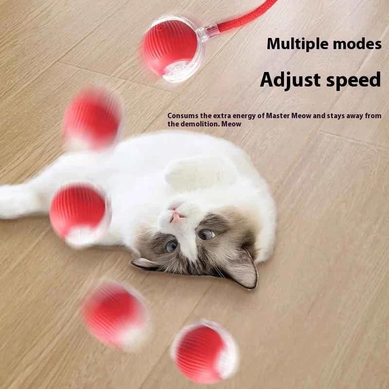 Smart Automatic Rolling Ball for Cats & Dogs – USB Rechargeable Interactive Toy with LED Light, Obstacle Avoidance, Pet-Safe Design, 4+ Hours Playtime, Fast Ship from USA