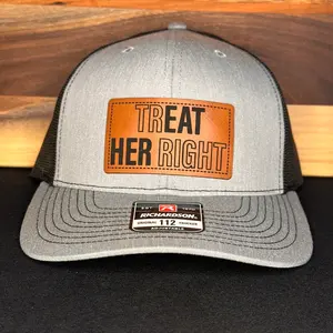 Treat Her Right leather patch hat