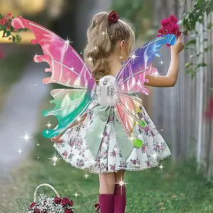 Electric Fairy Wings Light-Up Toy Backpack Decoration, Party Costume Accessory, Christmas Festival Gift, Cosplay, No Batteries Included, Requires 4 Aa Batteries