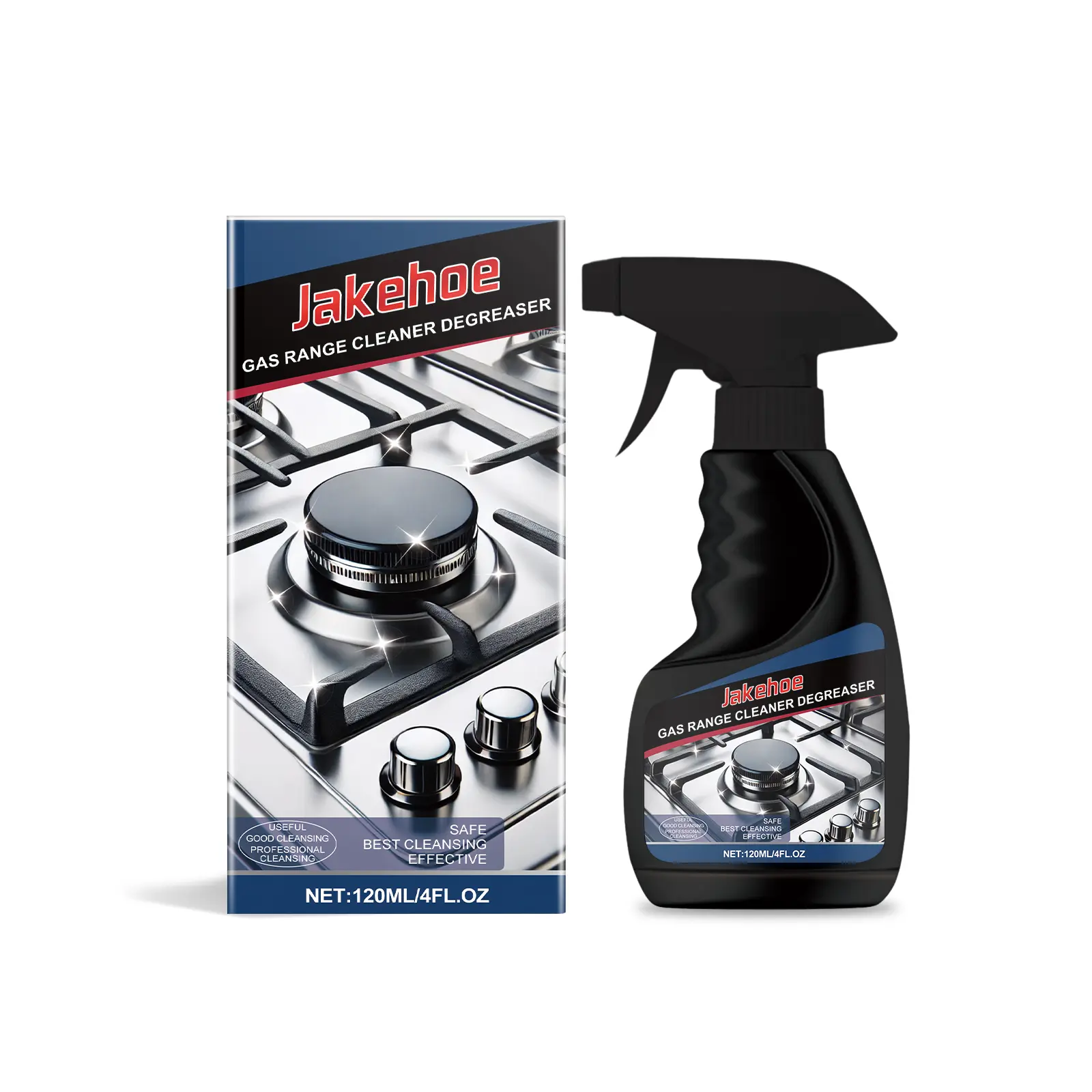 Jakehoe Gas Stove Cleaner Luxury Multi-Functional Cleaning Agent for Effective Oil Removal Naturally Restores Stove Bright and Clean as New with Safe Ingredients