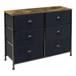 Sorbus 6 Drawers Storage Cube Dresser - Barn Wo od