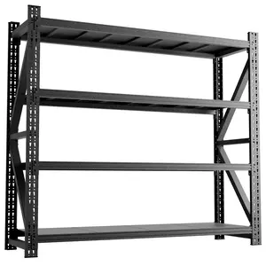 Heavy Duty Steel Garage Shelving Unit, Industrial Metal Storage Rack with Adjustable Shelves for Warehouse & Commercial Storage