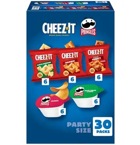Cheez-It, Pringles, Salty Snacks, Party Size, Variety Pack, 26.58oz Box (30 Packs)