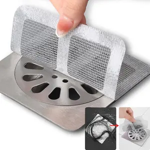 Disposable Drain Hair Catcher Shower Drain Cover Hair Catcher,Shower Drain Mesh Stickers for Human and Pet Hair for Bathroom Laundry Bathtub Kitchen Sink