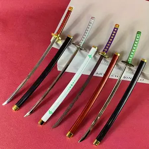 10inch 25cm Metal Katana Keychain Small Ainme Safe Unsharpened Sword Mini Ninja Knife Key Blade Action Figure Real Size Japanese Katana Damascus Sword Original Samurai Sabre Keychain Toy Gift Stylish Keychain