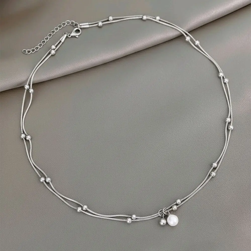 18k Gold Plated Double Layer Pearl Necklace