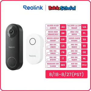 Reolink 2K+ Video Doorbell Smart Home Video Intercom Human Detection Support Alexa Door bell with Chime WiFi or PoE Options