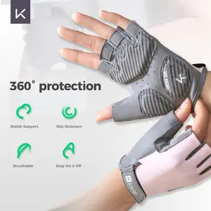 KEEP Workout Gloves - Weight Lifting Gloves with Silicone Grip, Exercise Gloves for Cycling, Gym Training, Fitness, Pull-up, Full Palm Protection & Breathable