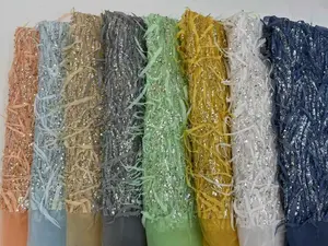 Beaded Feathered Lace 5 Yards (TA4308)