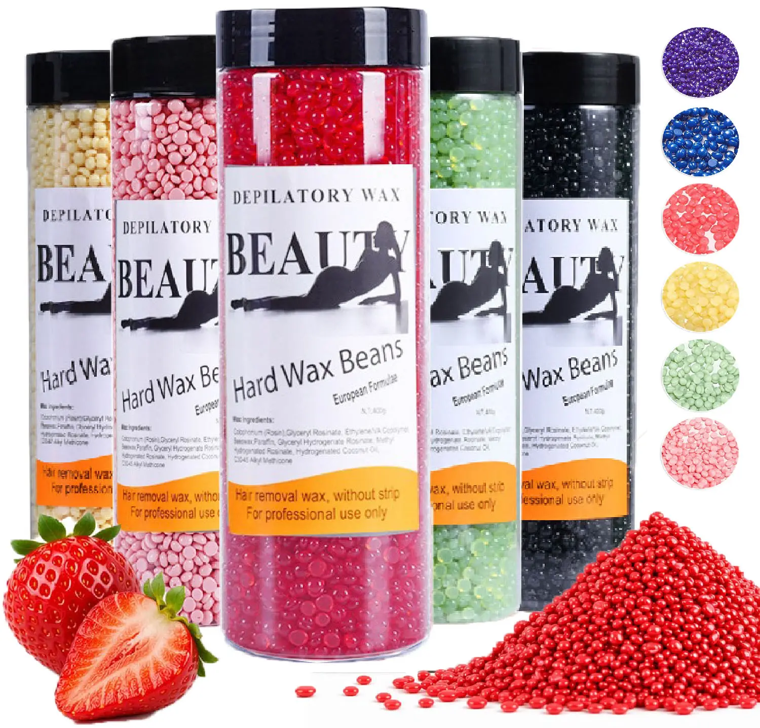 Hard Wax Beads for Hair Removal, Waxing Beads for Coarse Hair, Refill Wax Beads for Wax Warmer, Home Waxing for All Body and Brazilian Bikini Areas, Women Men (14.11 Ounce/Can)
