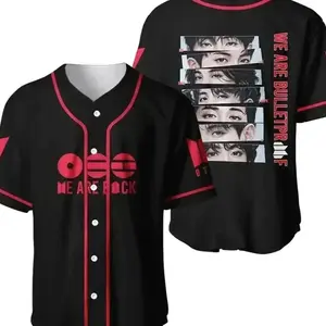 Full Print K-pop Boy Band Baseball Jersey Jersey, We Are Back Baseball Jersey Shirt, Print Baseball Jersey, Sport Jersey for Men and Women, Baseball Jersey Style