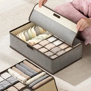 3-in-1 Underwear Organizer with Lid: Keep Your Socks and Underwear Neatly Stored in a Drawer! Clothes Storage Box