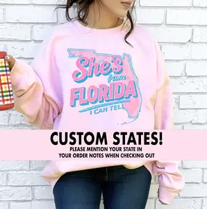 Custom States T-Shirt or Sweatshirt, DTG Printed