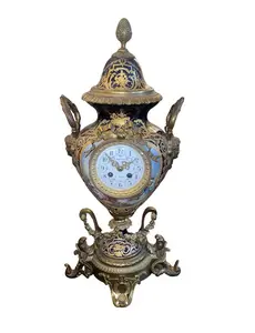 Large 19th Century French Sevres Porcelain Bronze Clock Balthazar Paris