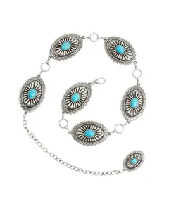 Ariat Women's Women'S Oval Turquoise Concho Chain Belt - A1515836