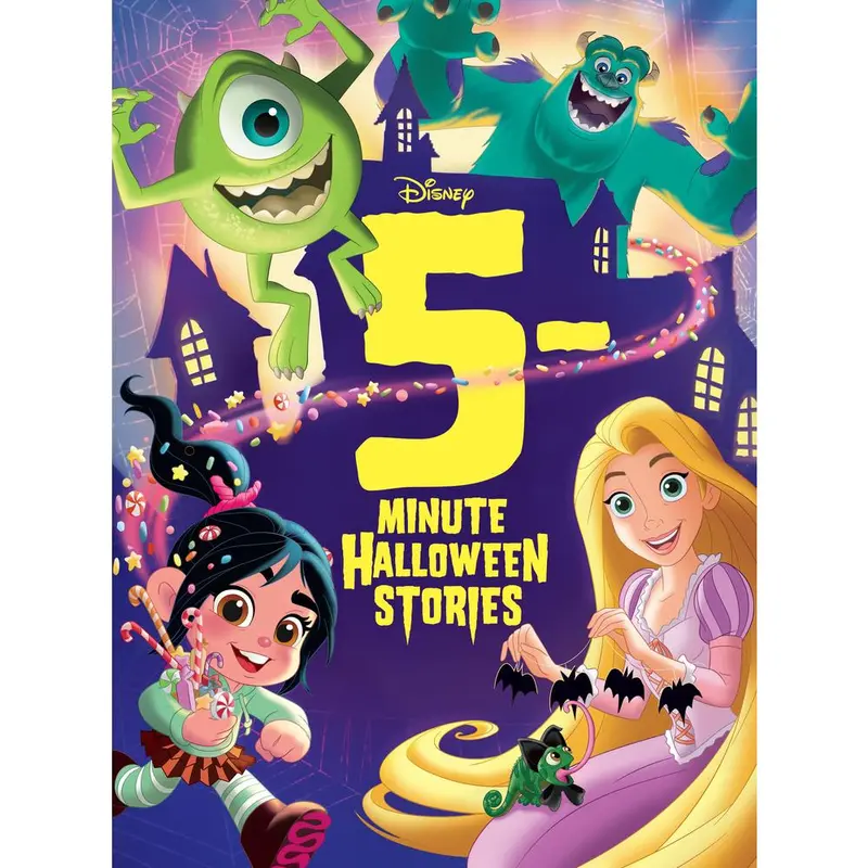 USED Disney Books Hardcover - 5-Minute Spooky Theme Bedtime Story Time Book, 1.95 lb, English Language School & Educational Office Stationery Supply