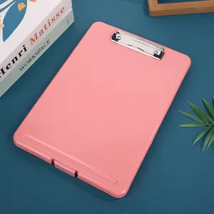 1pcs Clipboard with Storage, Plastic A4 Clips Board, Pen Holder, Organize Documents, Office Supplies, Desk Organizer
