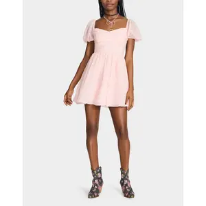 Betsey Johnson BLUSH RUSH DRESS PALE PINK