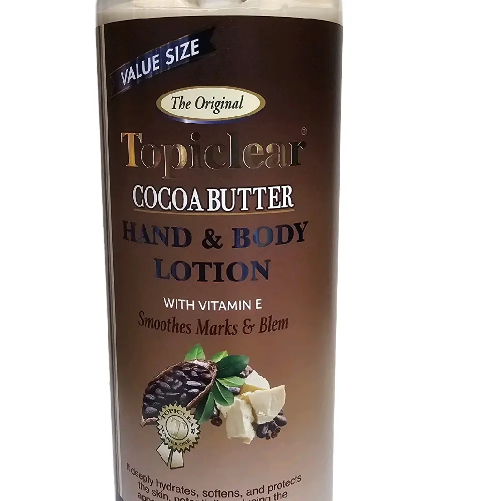 Topiclear Cocoa Butter Hand & Body Lotion with Vitamin E - Smoothies & Blend for Soft Skin Protection