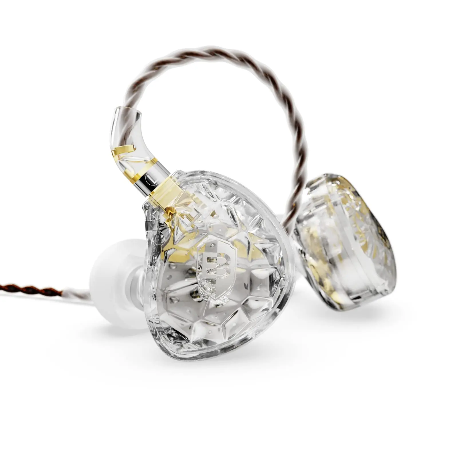BASN ASONE Wired In-Ear Monitors Earbuds - 14.2mm Planar Driver, 2 Detachable MMCX Cables, Plastic/Silicone Build, for Musicians, Compatible with Phones & Electronics
