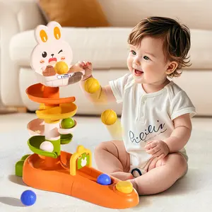 2-IN-1 Race Track Basketball Kid Toys-5 Layer Roll Swirling Ball Tower With 8 Balls，Creative STEM Play For Toddlers 18 Months 1 Year Old, Birthday Toy Gift for 2 3 4 5 6 7 8 9 10+Year Old Boy Girl