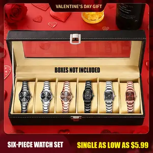 Watch Set Ladies Fashion Watches Six Piece Set Three Piece Set Fashion Wristwatches For Parties Everyday Wear Top Gift Choice Versatile Delicate Watch Set Also A Great Choice For Christmas Presents