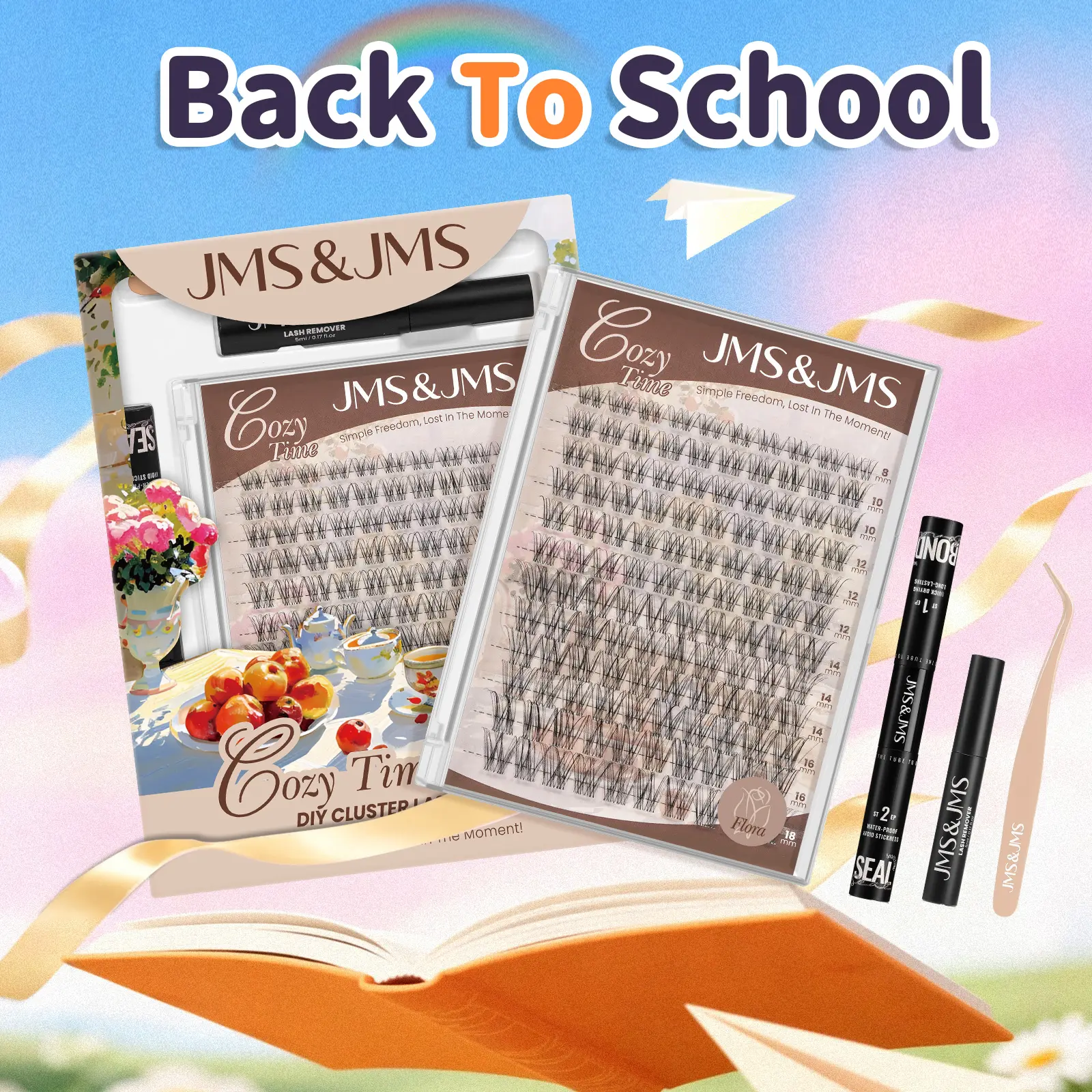 Flora Kit l JMS&JMS Natural Eyelash Cluster DIY Lash Extensions at Home Makeup Cosmetic with Natural Lash Look #tiktokshopmemorialday #dealsforyoudays