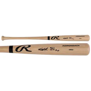 Cam Caminiti Atlanta Braves Autographed Blonde Rawlings Pro Bat with "2024 24th Pick" Inscription - Fanatics Authentic Certified