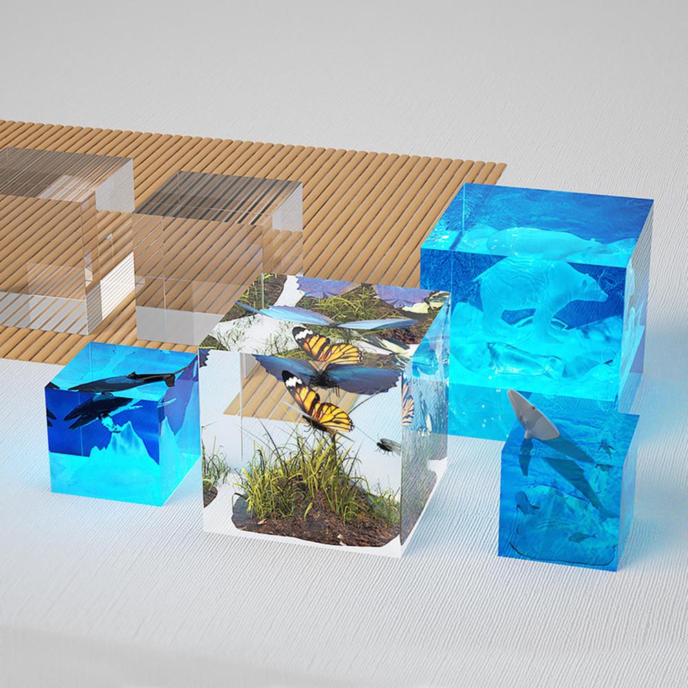 15Mm-80Mm 3D Square Silicone Mold Crystal Epoxy Resin Casting Muold for DIY Epoxy Resin Crafts Table Home Decoration Tools