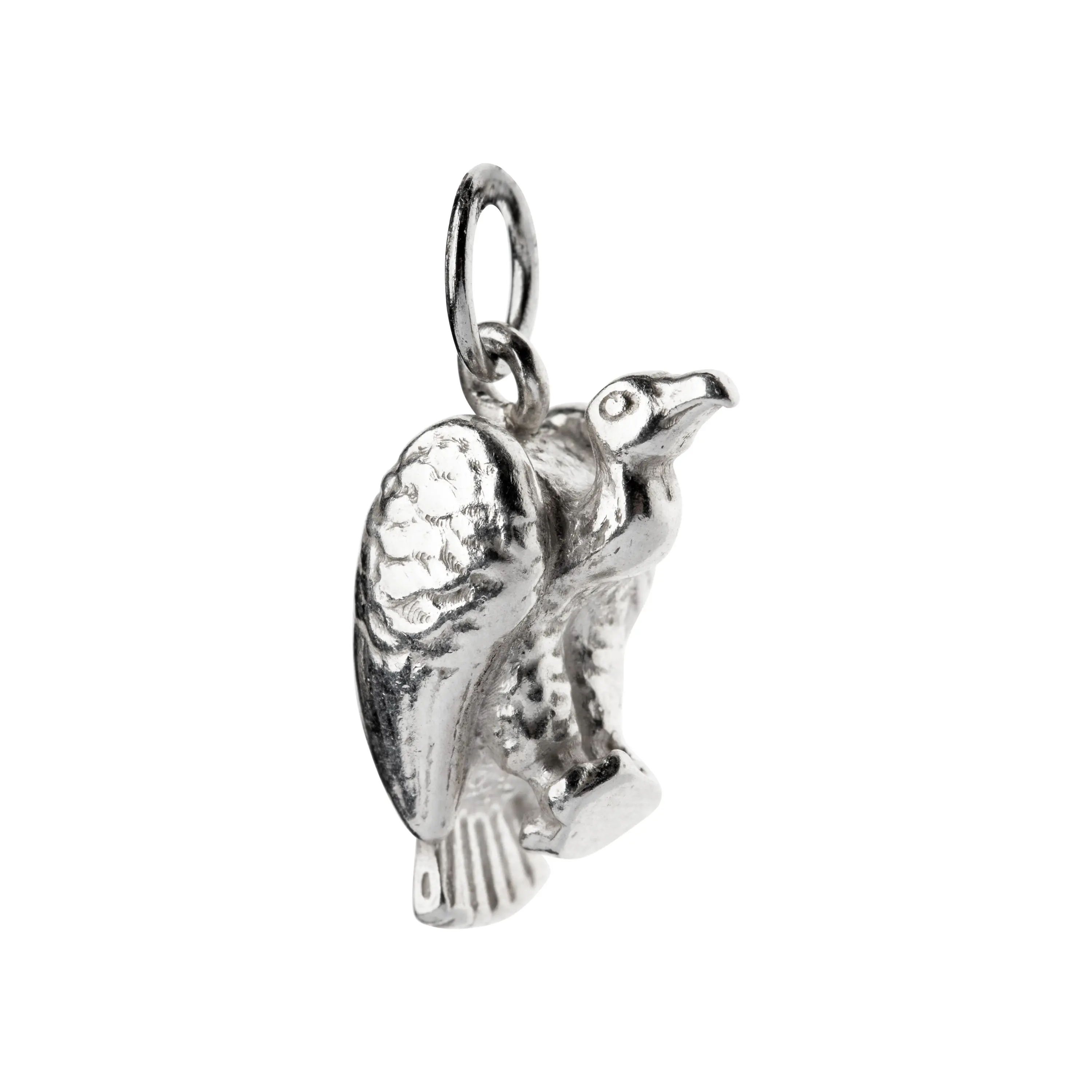 Sterling Silver Vulture Charm, Fashion Costume Jewelry Charm & Pendant for Accessory Making