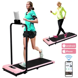 Walking Treadmill Under Desk Treadmill 3.0HP Foldable Treadmill with Remote Control & APP Control Portable Treadmill Compact Walking Treadmill with LED Display for Home