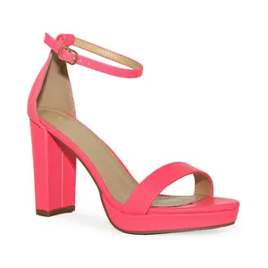Wild Diva Women's Ankle Strap Platform 4" Chunky Heels Heeled Sandals