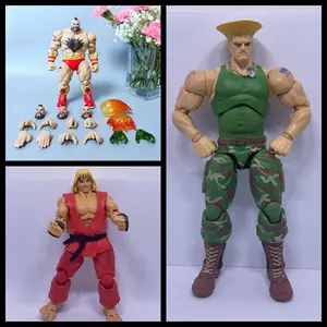 Street Fighter Zangief Ken Ryu Guile Articulated Action Figure Collectible Model Toys 22cm