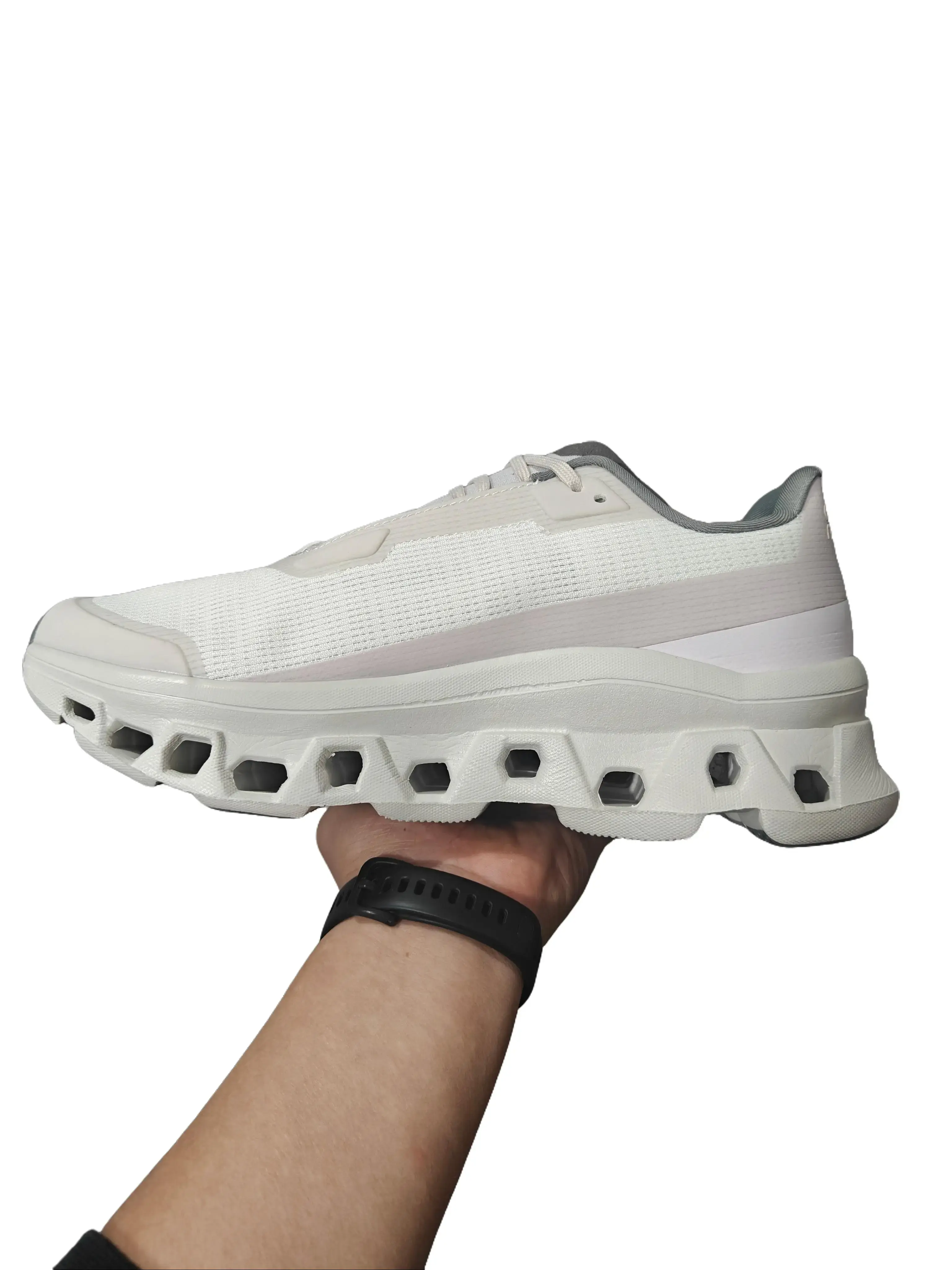 trending off white light pink breathable knit trainers unisex hollow cushion walk shoes brand new sealed box lightweight shock absorb road run casual footwear