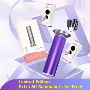 Purple Electric Foot File, Adjustable Rotatable Electronic Dead Skin foot Callus Remover for Home, Nail Salon, Personal Care, Gift, Manicure Cutics