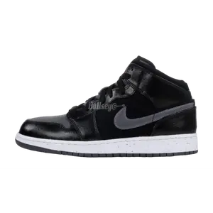 Air Jordan 1 Mid "Premium Black Dark Grey" GS