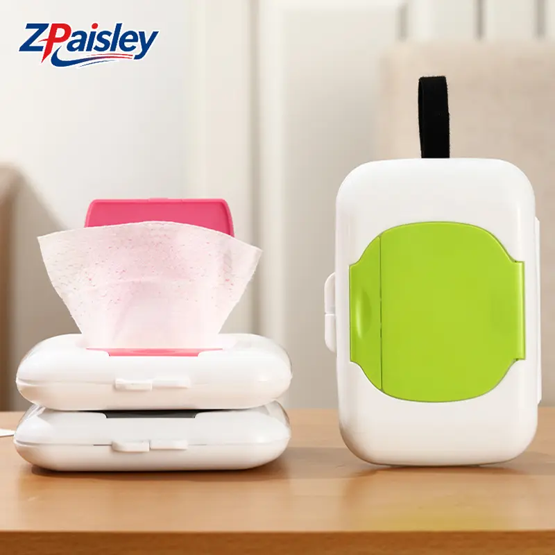1Pc Portable Wet Wipe Dispenser with Lanyard, Reusable Sealable Flip Top Wipe Holder, Travel Size Refillable Wipes Container for Baby Diaper Bag Car Stroller Outdoor