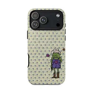 Cowboy Frog Phone Case – Cute Cottagecore & Western Aesthetic |   Frog Lover Gift |   Phone Cover for iPhone 16 15 14 13 12 SE Max Pro, Gift