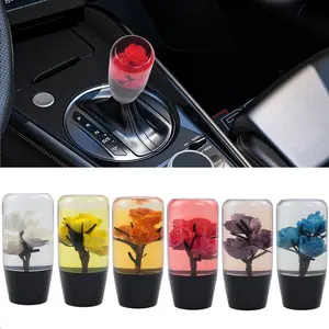 Brand New JDM 100mm Clear Flowers Manual Gear Stick Shift Knob Lever Shifter