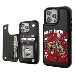 Cowboy Retro Coors  Beer Lover Cow Trendy Vintage Western Style Card Holder Wallet Aesthetic Pattern Black Casing For iphone 16 15 14 13 12 PRO PLUS MAX PU Leather Stylish Gift Shockproof Protection Anti-Drop Protective Protector Phone Cases Shell Cover