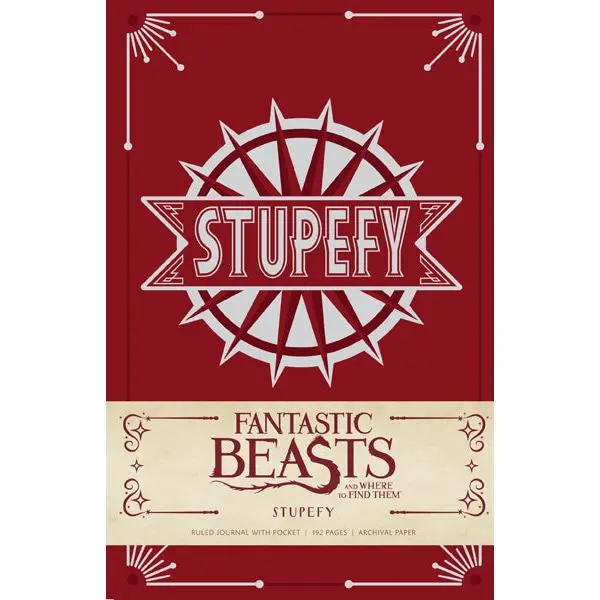Hardcover Ruled Journal, Fantastic Beasts Themed Wizard Notebook, 7.5 x 4.5-inch Back Pocket, 192 Lined Pages, Celebrates Fantastic Beasts