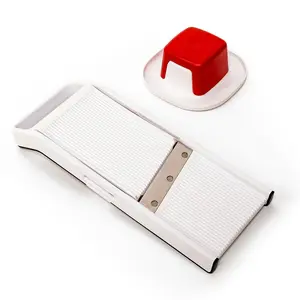 Tupperware Mando Jr Slicer - Compact Design for Perfectly Even Slices with Ultra Fast Blade & Anti-skid Rim for Fruits Vegetables & Cheeses