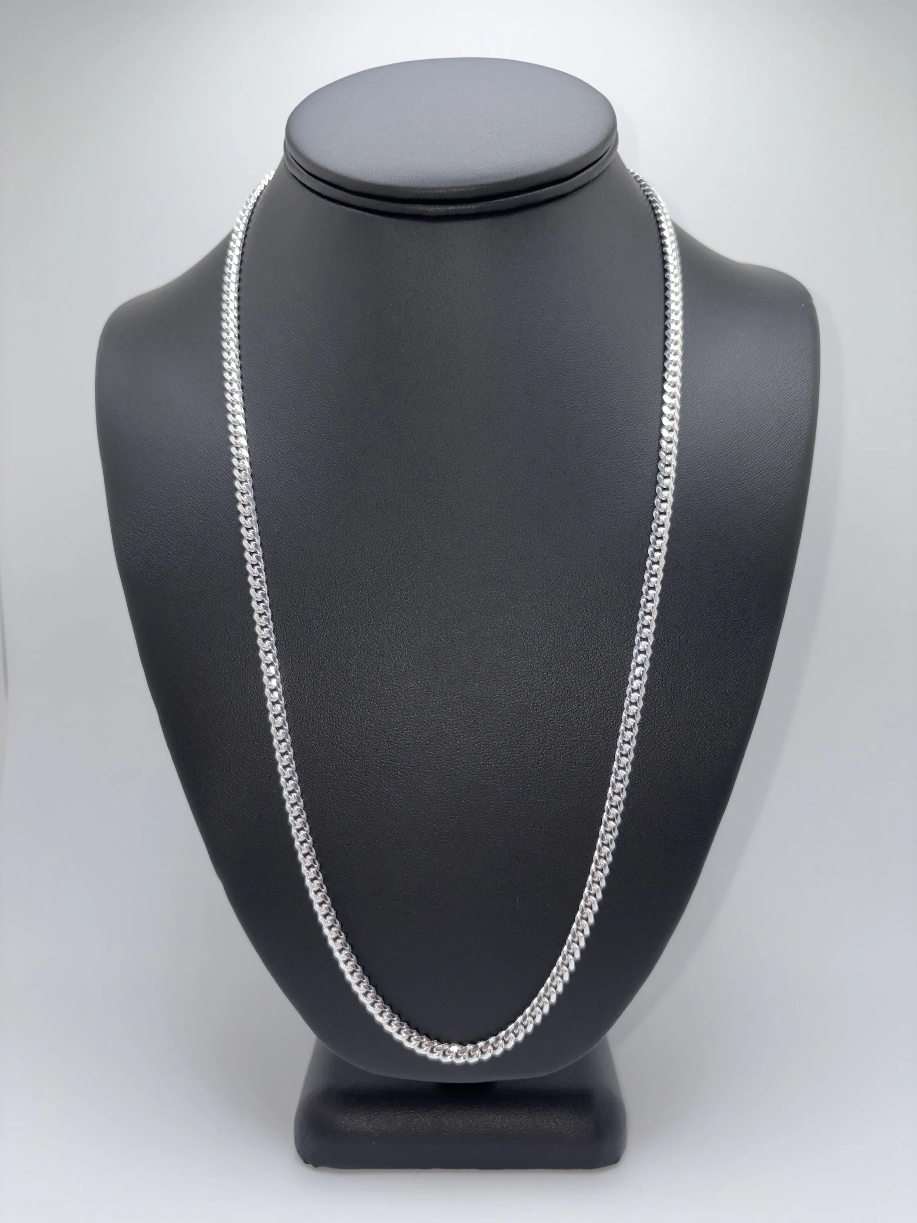 925 Silver Cuban Link Chain - 24 Inch - Silver Necklace