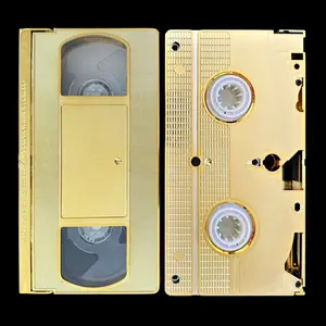 Metal Gold Color Plated VHS Tape Shell w/T-130 Tape
