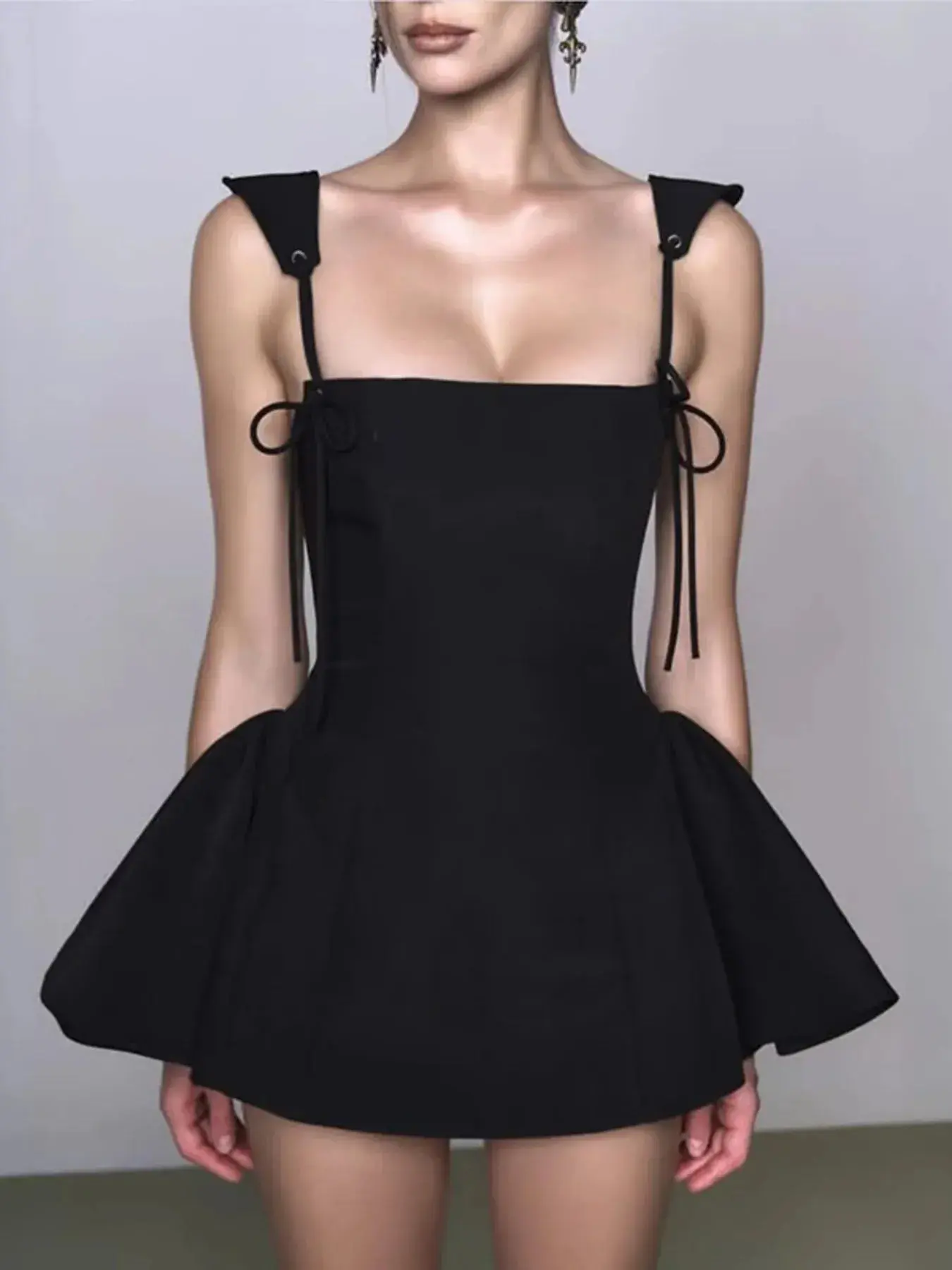 Lace Up Mini Cami Dress