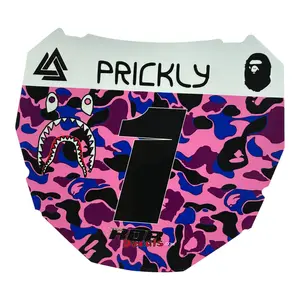 ODI Style Front Number Plate Decal — Purple/ Pink/ Blue Designer Camo