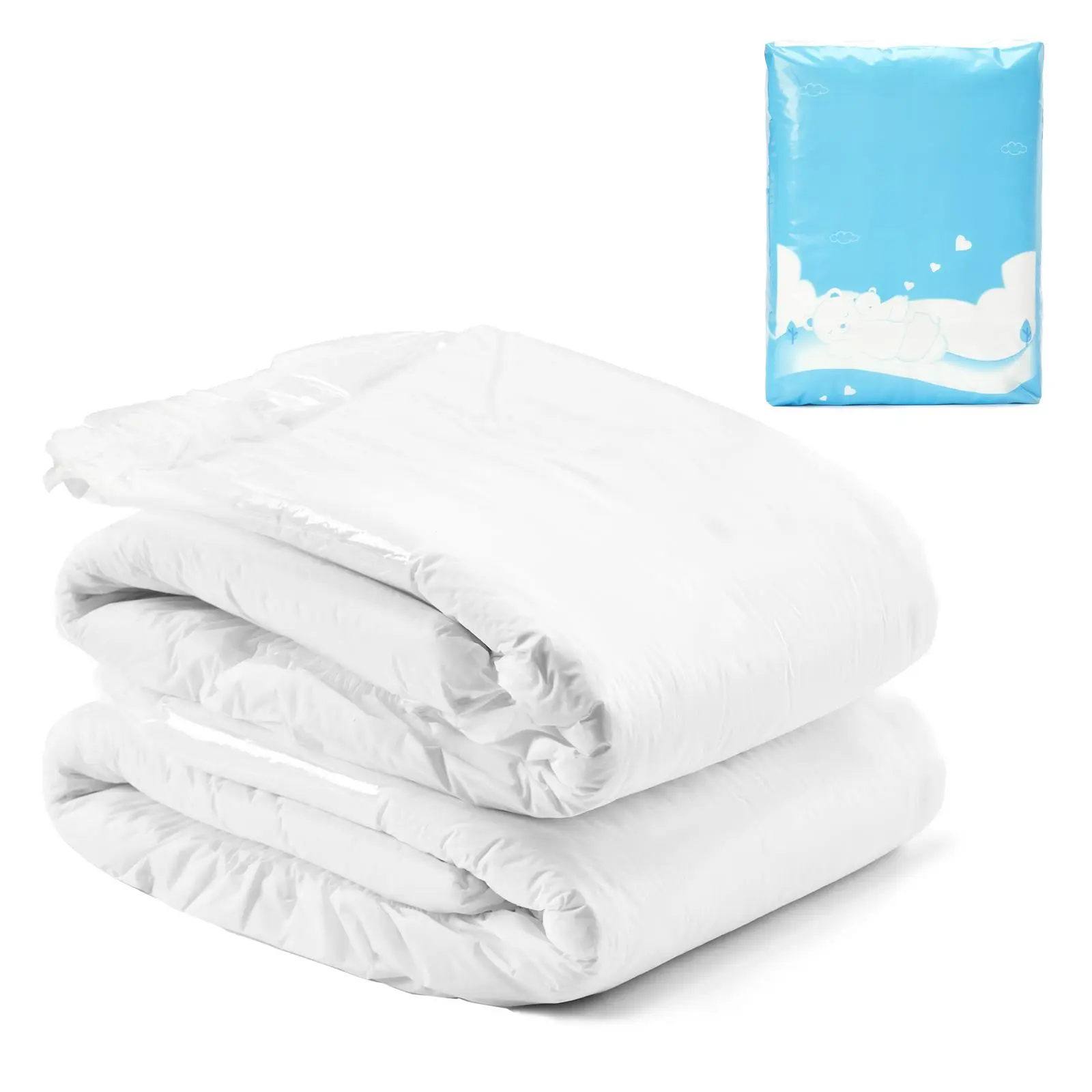 Littleforbig Women's ABDry Ultra Absorbent Adjustable Tape Adult Nighttime Diapers, 2-Piece Set, Incontinence Underwear, Tab Briefs for Night Care